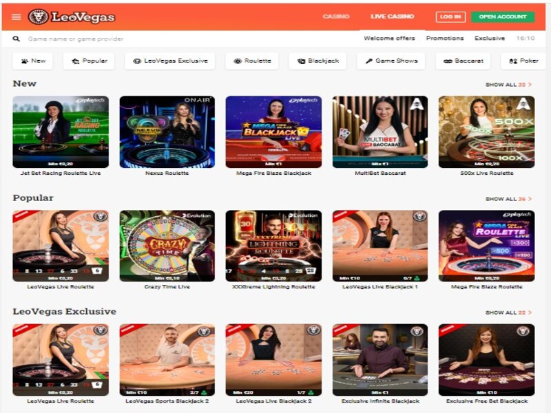 Entrar en Leovegas casino online y apuestas